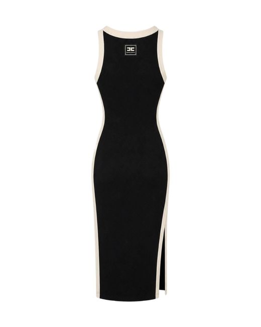 Elisabetta Franchi Black Sleeveless Dress