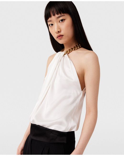Stella McCartney White Halterneck Chained Top