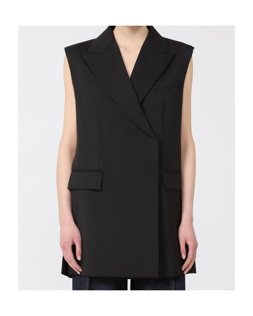Sportmax Black Spxalber Sleeveless Blazer