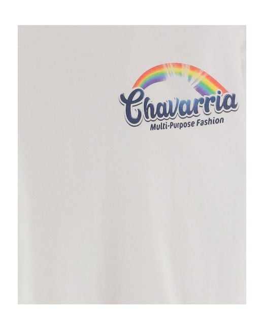 Willy Chavarria White Print T-Shirt for men