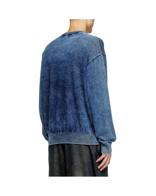 DIESEL Blue K-Fenicol Crewneck Jumper for men