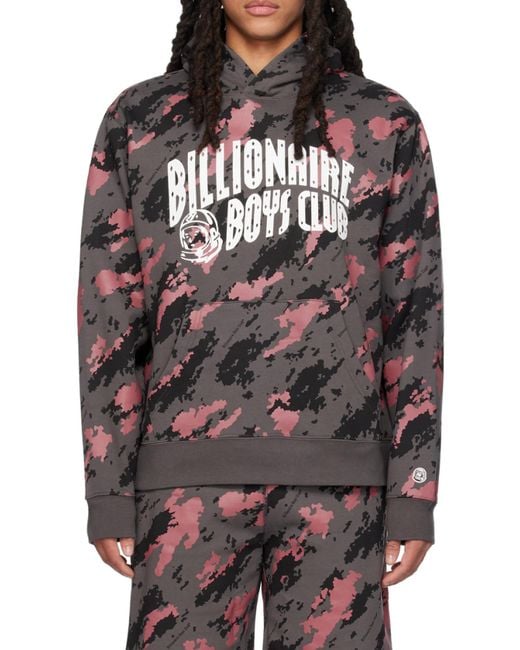 BBCICECREAM Gray Camouflage-Printed Long-Sleeved Hoodie for men