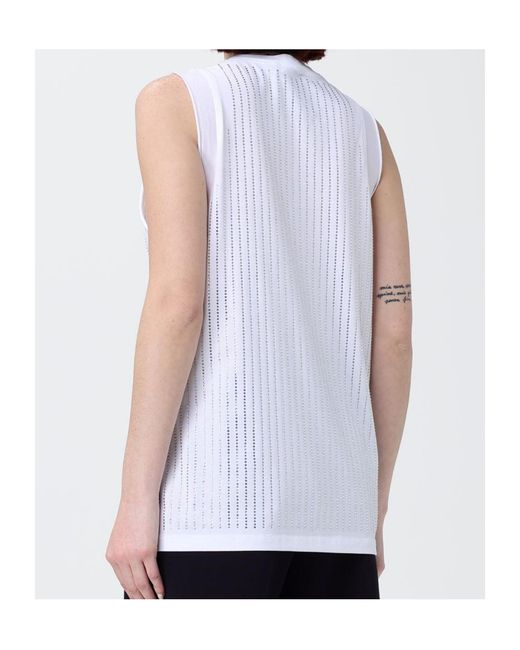 Emporio Armani White Crew Neck Vest