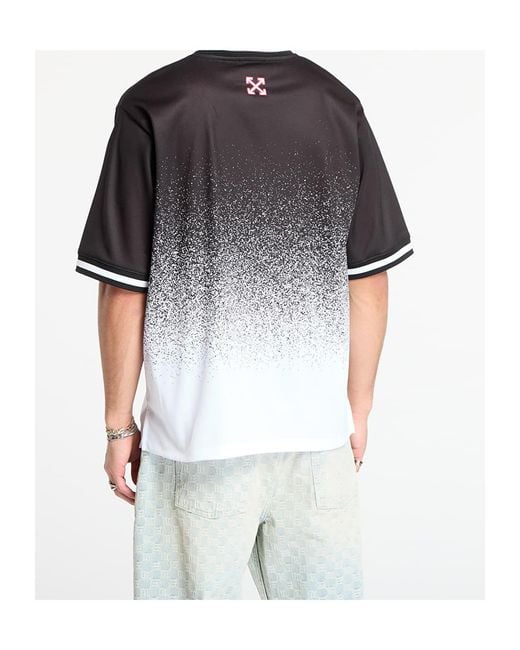 Off-White c/o Virgil Abloh Black Gradient Effect V-Neck T-Shirt for men