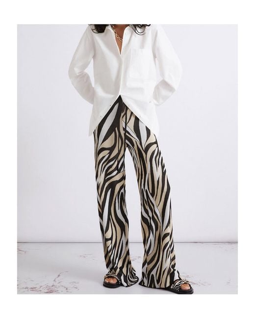 Marella Black Jacquard Knit Fabric Trousers