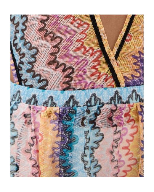 Missoni White Zigzag-Pattern Maxi Dress