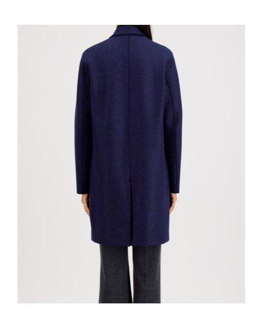 Harris Wharf London Blue Single-Breasted Coat