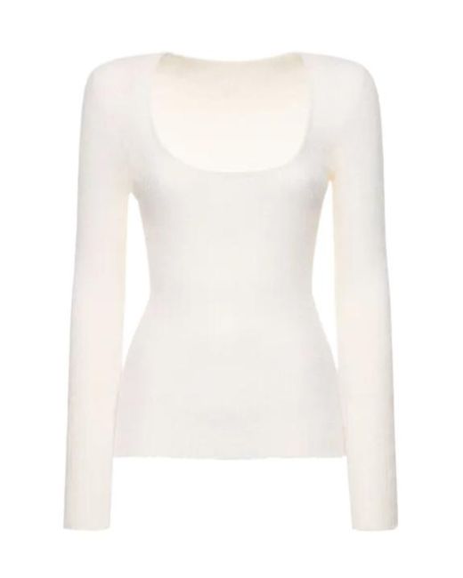 Jacquemus White Long-Sleeved Knitwear