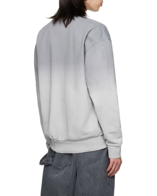 J.W. Anderson Gray Jw Anderson Logo-Embroidered Gradient Sweatshirt for men
