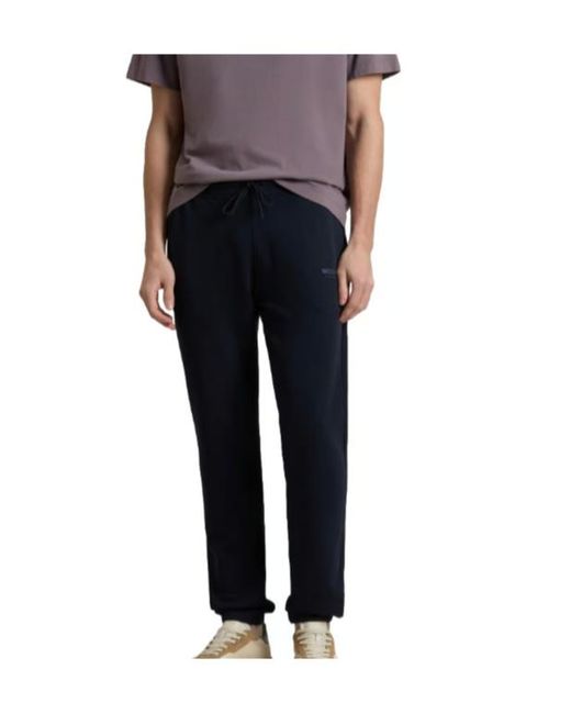 Woolrich Blue Drawstring Logo Track Pants for men