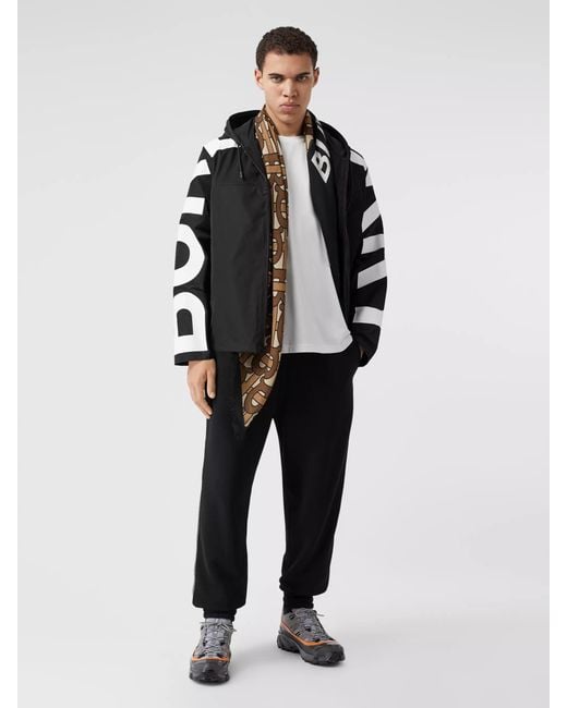 Burberry Metallic Monogram-Print Scarf for men