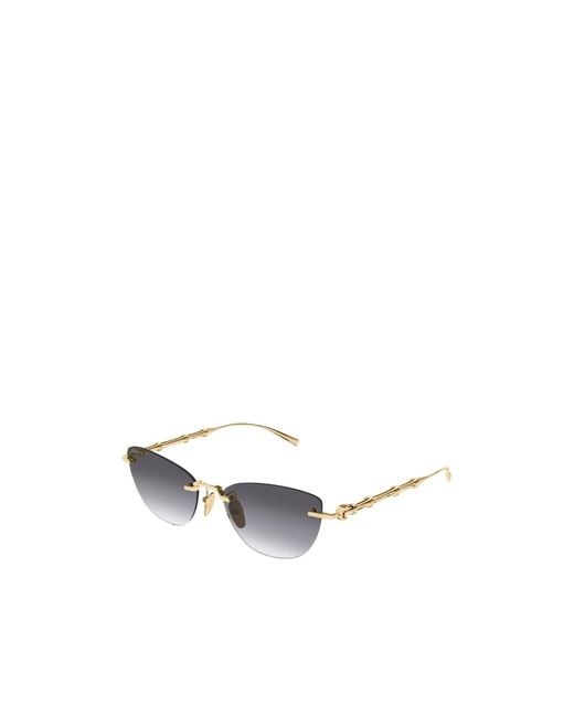 Gucci White Metal Sunglasses