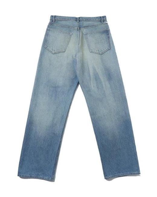 Auralee Blue Wide-Leg Jeans for men
