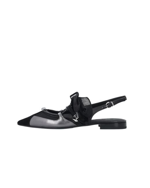 Pinko Black Bow Pointed Toe Slingback Pumps