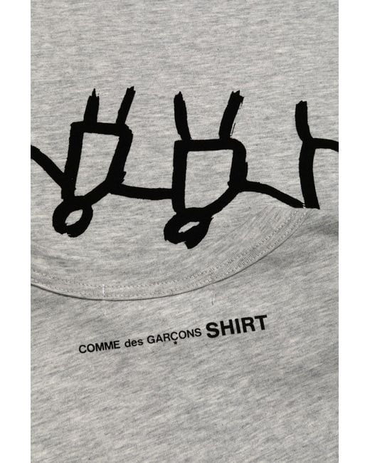 Comme des Garçons Gray Crew Neck Short-Sleeved T-Shirt for men