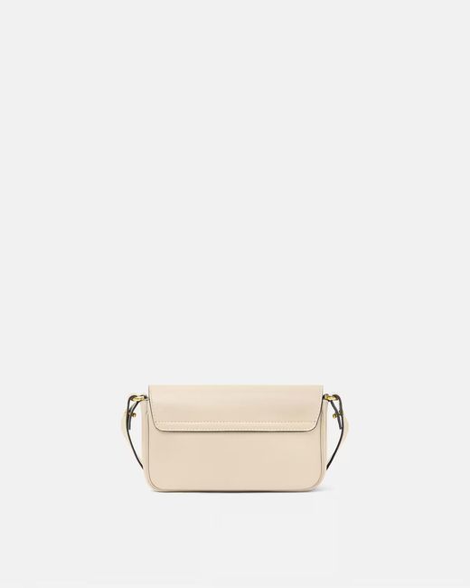 Versace Natural Tag Foldover Top Mini Shoulder Bag