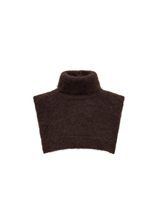 Moncler Brown Mohair Wool Blend Bib