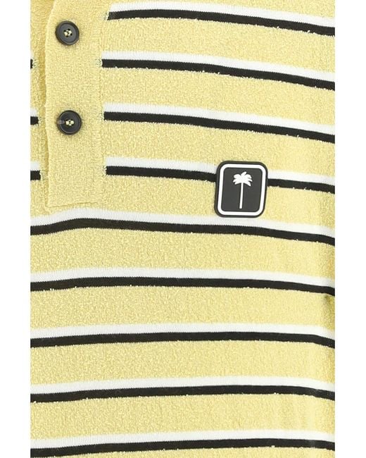 Palm Angels Metallic Logo-Patch Short Sleeved Polo Shirt for men