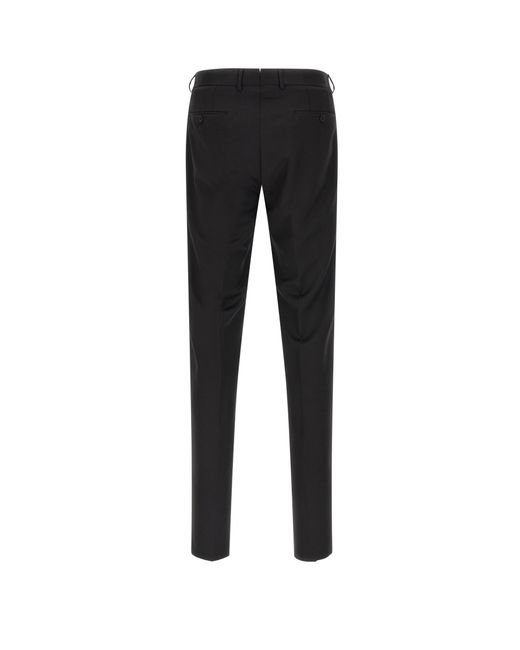 Zegna Black Single-Breasted Tailored Suits for men