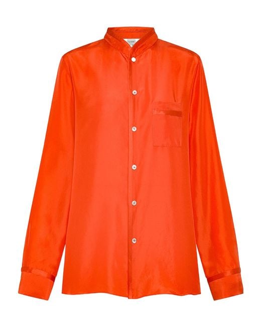 Forte_forte Orange Button-Up Top