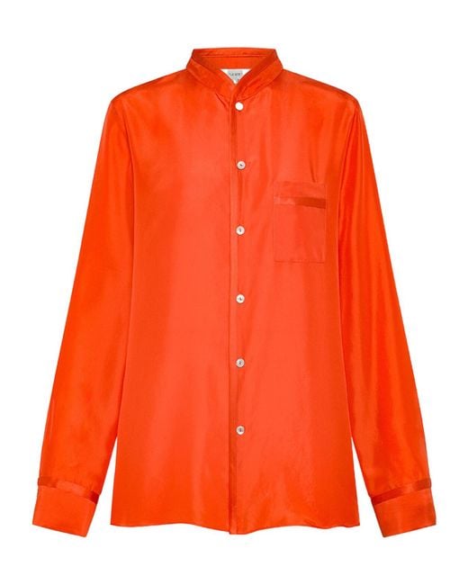 Forte_forte Orange Button-Up Top