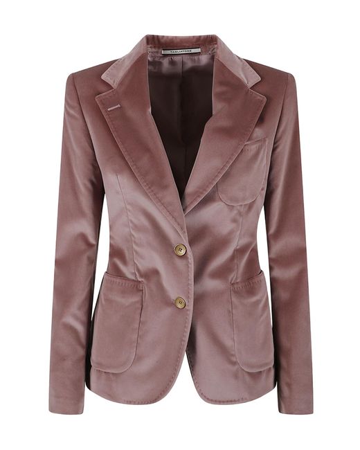 Tagliatore Brown Single Breasted Velvet Jacket