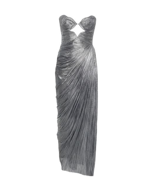 Maria Lucia Hohan Gray Off Shoulder Dress