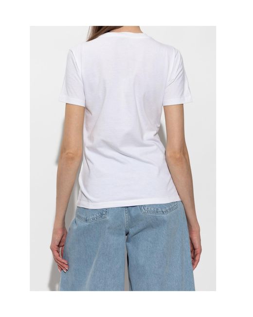 Etro White Pattern-Printed Crewneck T-Shirt