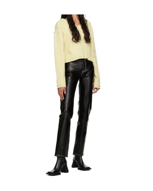Eytys Black Five-Pocket Denim Trousers