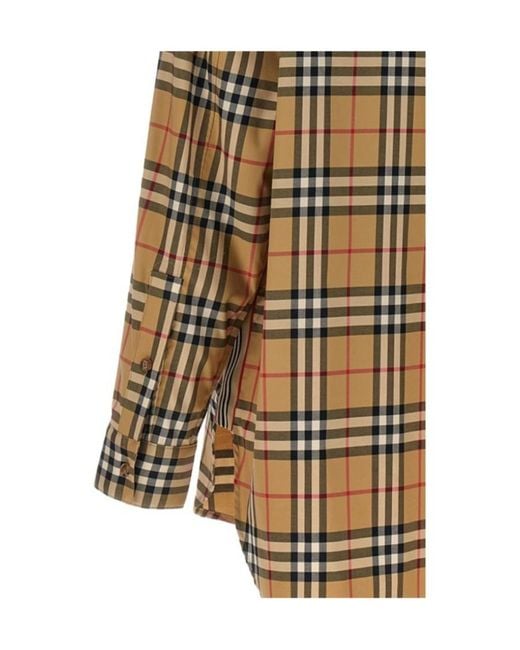 Burberry Natural Checked Buttoned Shirt
