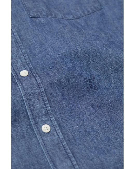 Closed Blue Button-Up Shirt for men