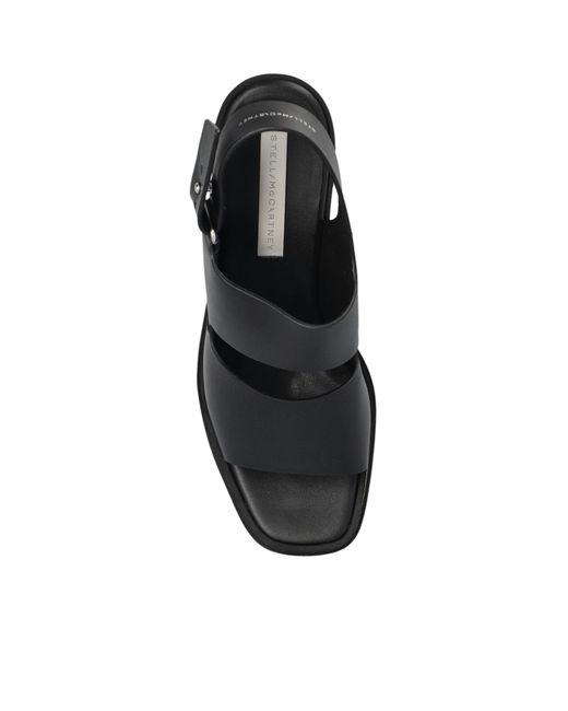 Stella McCartney Black Elyse Alter Mat Platform Sandals