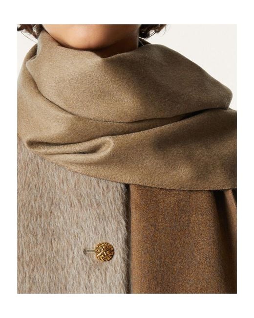 Loro Piana Brown Two-Tone Scarf