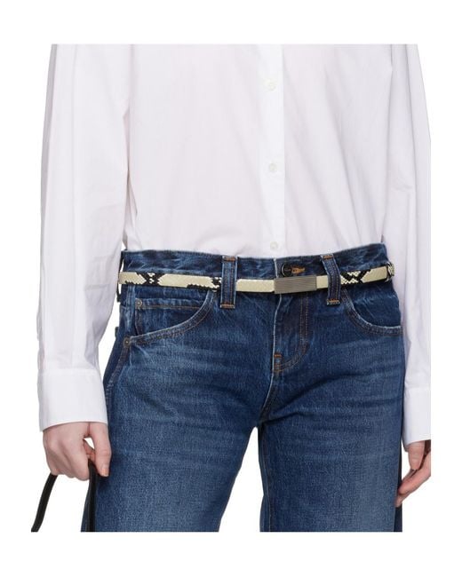 Khaite White Empire Embossed Belt