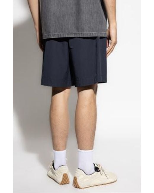 Bottega Veneta Blue Pleated Shorts for men