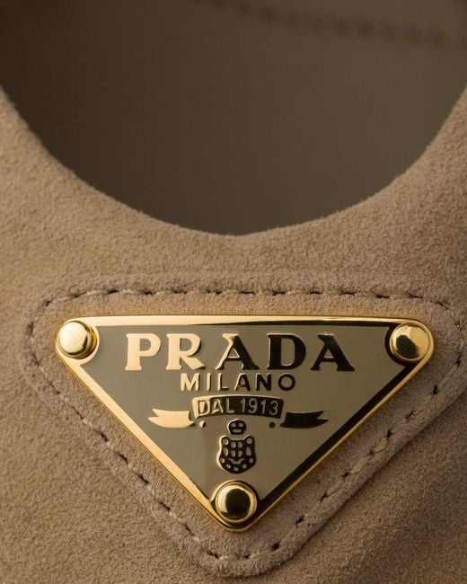 Prada Natural Suede Ballerinas