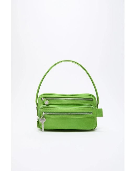 Acne Green Camero Party Suede Bag
