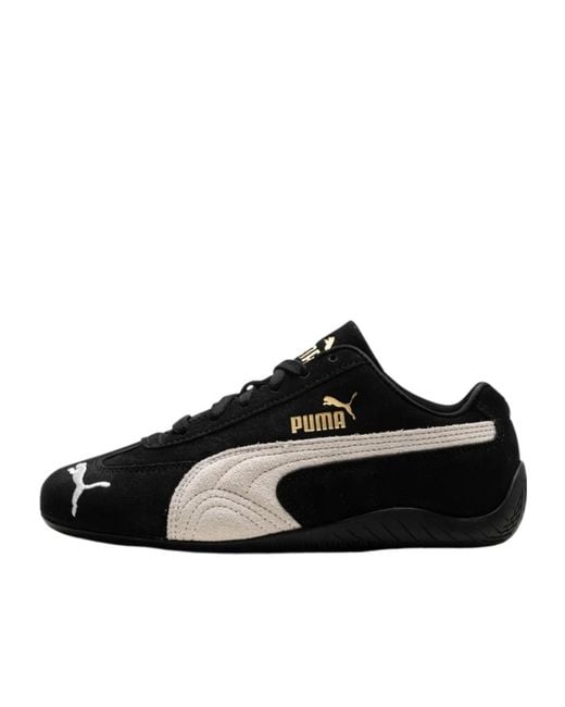 PUMA Black Speedcat Og Logo Detailed Sneakers