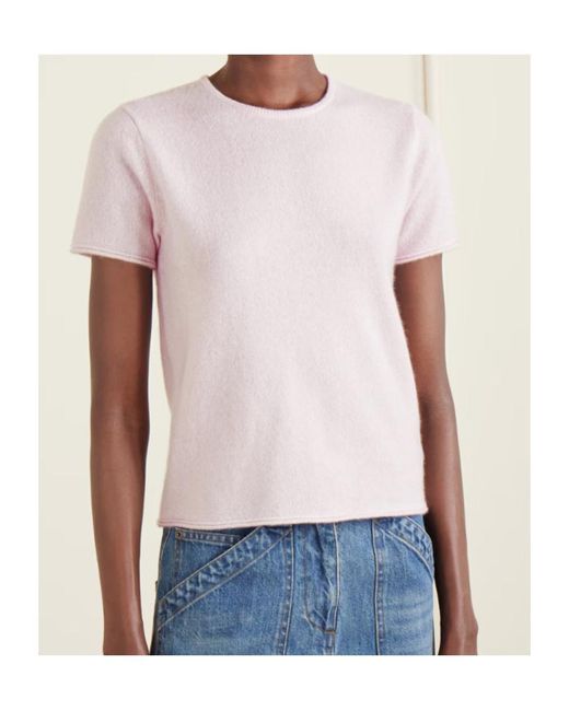 Co. Pink Cashmere And Silk-Blend T-Shirt
