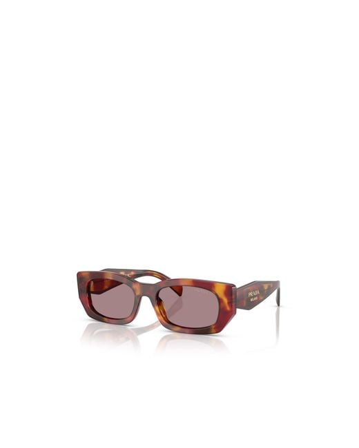 Prada Pink Eyewear Rectangular Frame Sunglasses