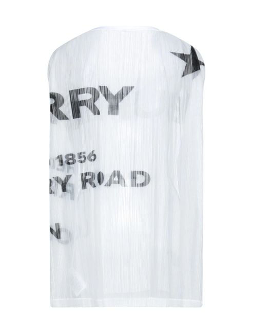 Burberry White Simple Sleeveless Top