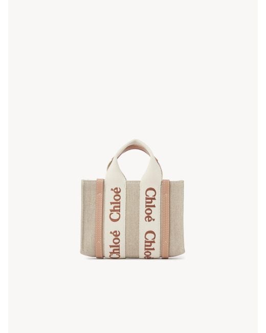 Chloé Natural Chloé Woody Mini Tote Bag