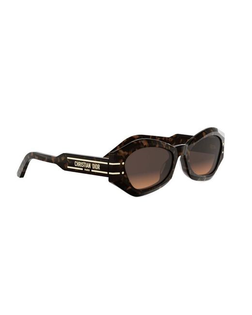 Dior White Eyewear Signature B1U Butterfly Frame Sunglasses