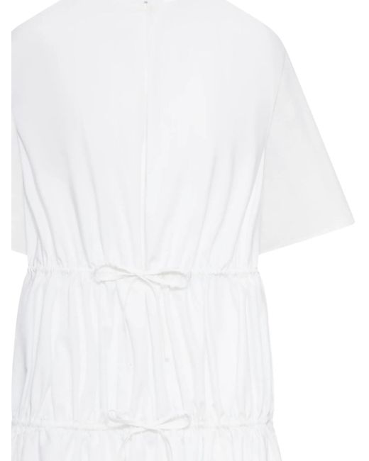 Alaïa White Dress With Drawstring Ties