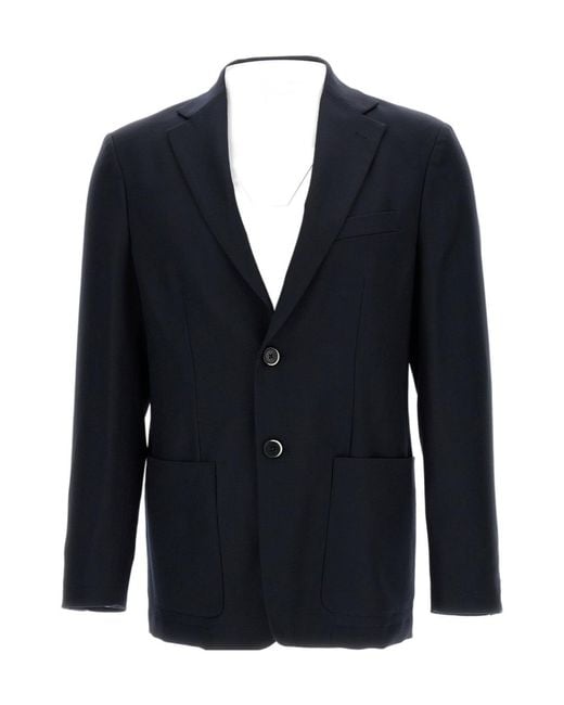 Barena Blue Borgo Flan Single-Breasted Jacket for men