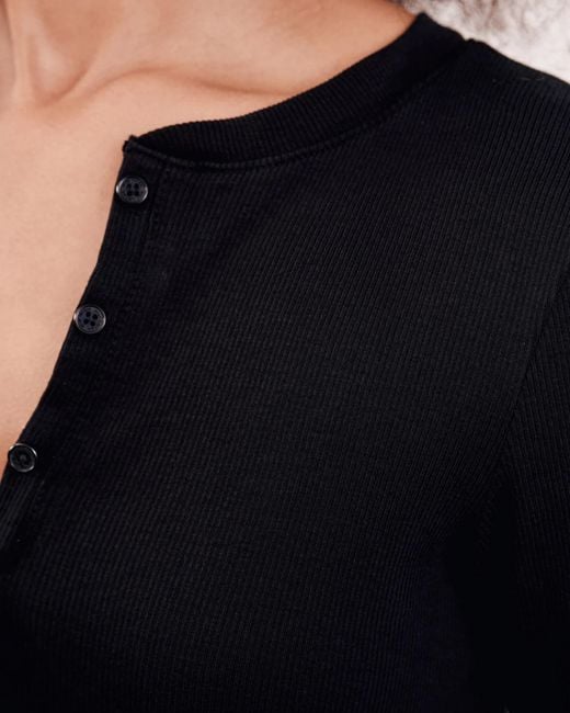 Nili Lotan Blue Button Down Collar Jersey Top