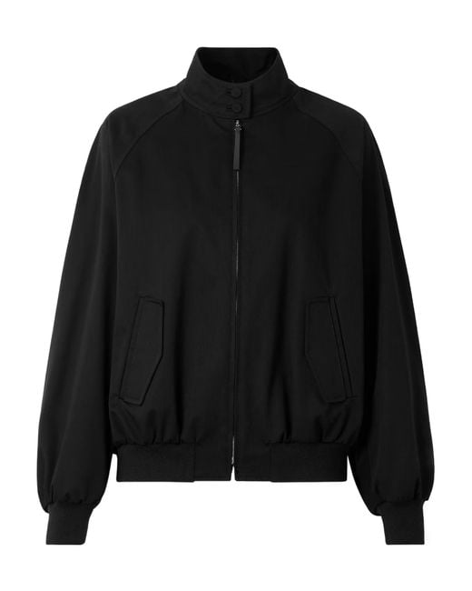 Gabriela Hearst Black Wynne Cotton-Twill Bomber Jacket