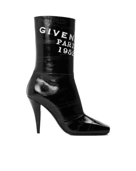 Givenchy Black Solid Color Ankle Heeled Boots