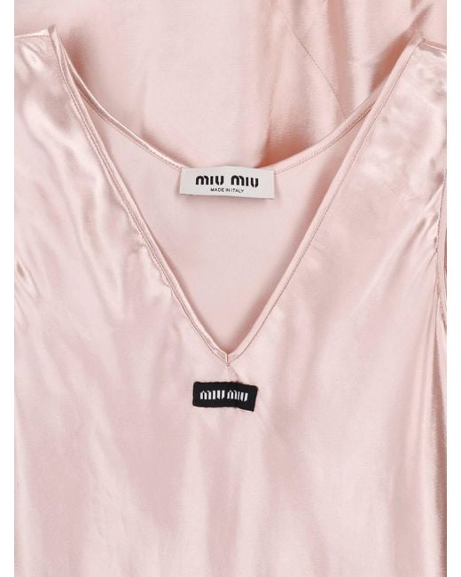 Miu Miu Pink Sleeveless Dress