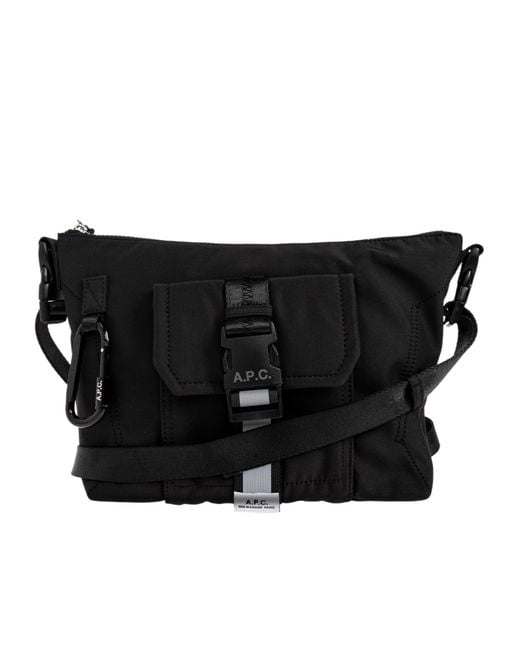 A.P.C. White Trek Buckle Crossbody Bag for men
